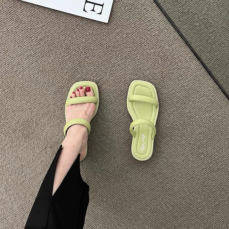 Sandal quai ngang đế tròn