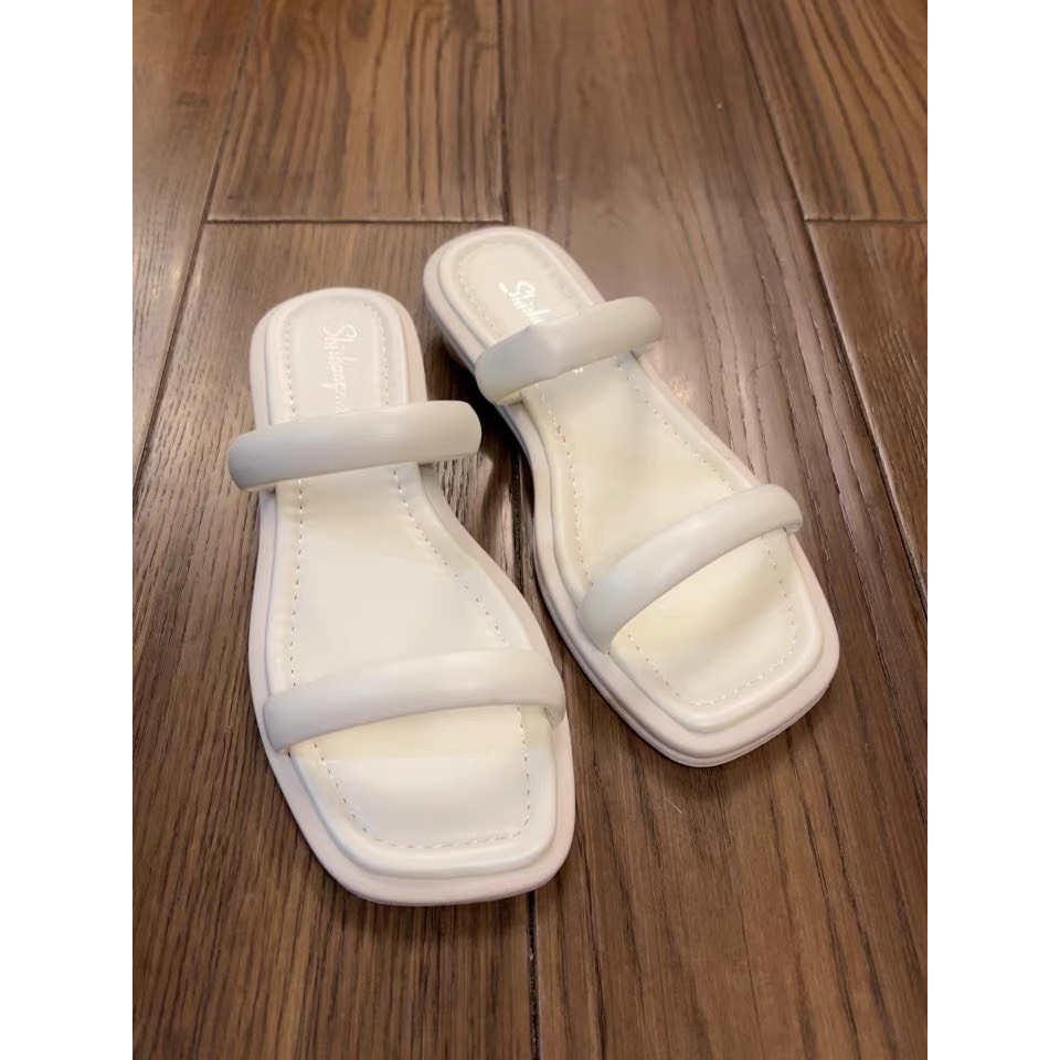 Sandal quai ngang đế tròn