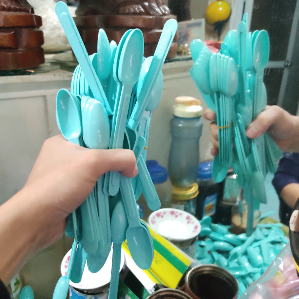 Thìa Meiji 20ml đong bột/xúc sữa cho bé Hồng Xanh / Có sỉ SLL