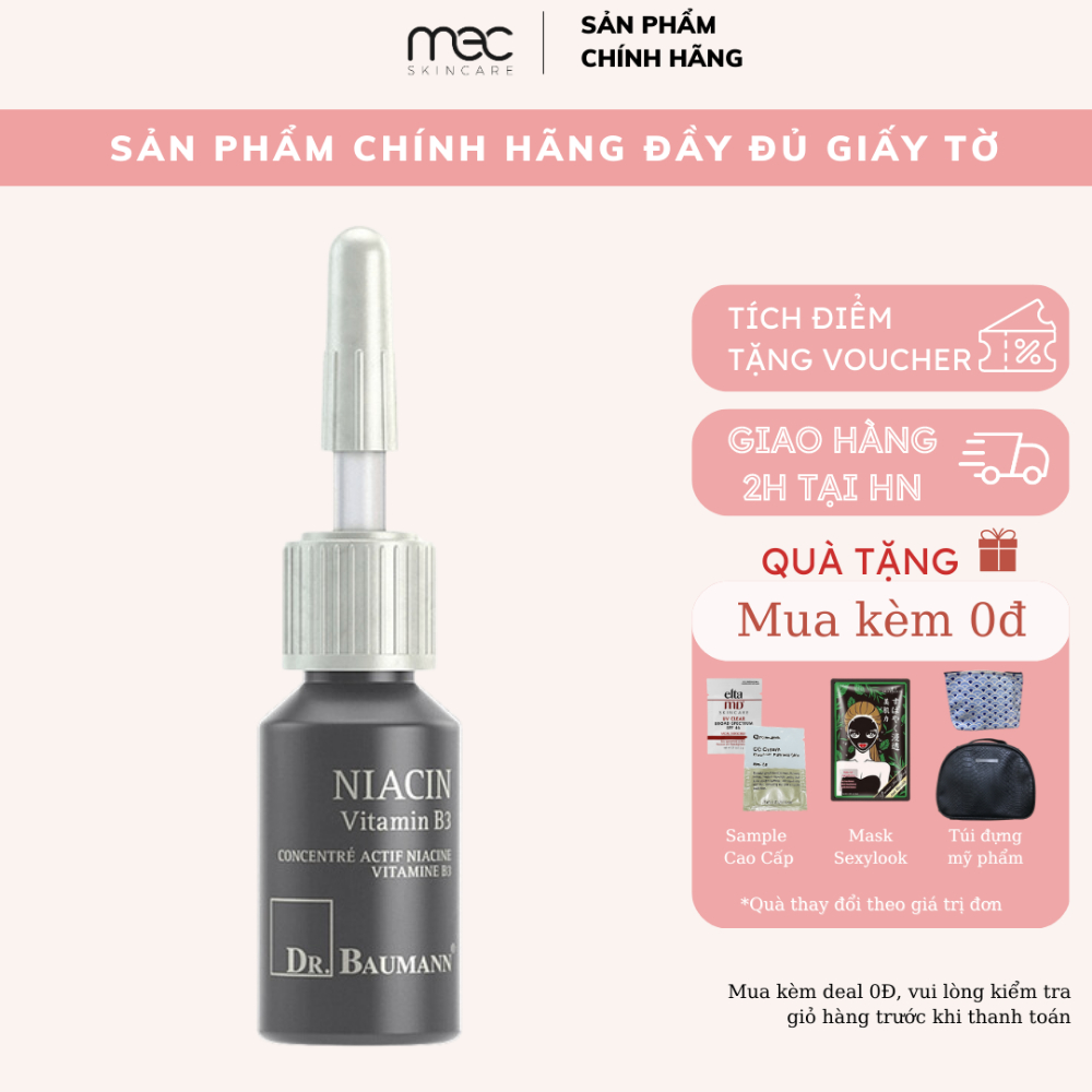 Serum khôi phục & làm sáng Dr Baumann NIACIN Vitamin B3 Ampoule 7ml - Mecskincare