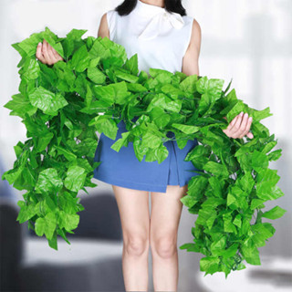 Combo 12 dây Dây leo lá nho dây dài 2M4 trang trí ban công, dây leo lá nhựa decor