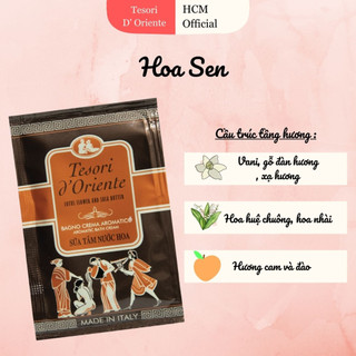 Sữa tắm gói Tesori d’Oriente 7ml gói phù hợp đi du lịch