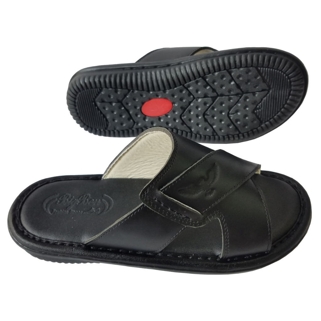 Dép Nam Quai Chéo Da Bò Thật BIGGBEN Cao Cấp HKD670