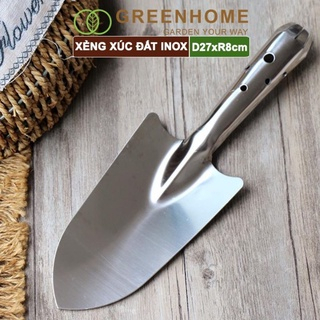 Xẻng làm vườn inox (sắc, bền, chắc chắn)