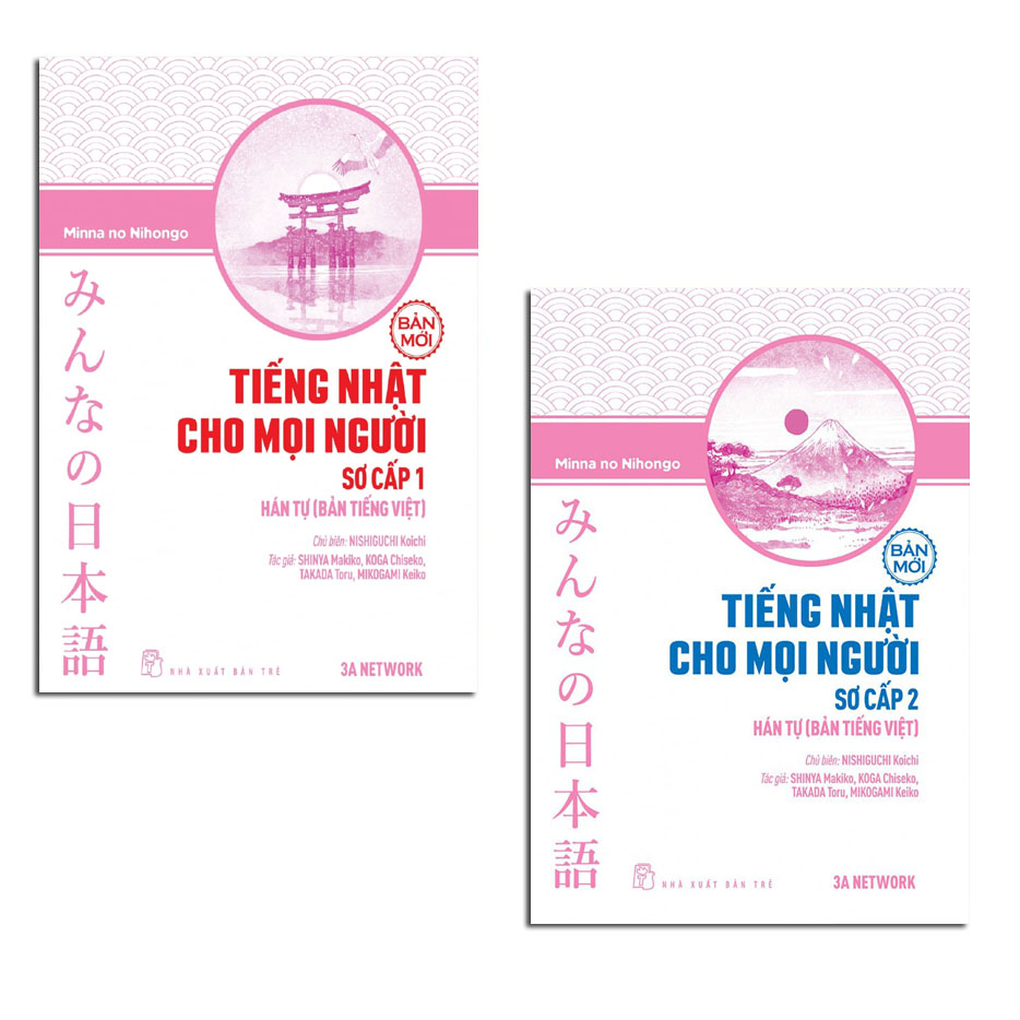 Sách - Combo Minna No Nihongo  - Tiếng Nhật Cho Mọi Người Sơ Cấp 1 và 2 - Hán Tự ( Bản Tiếng Việt )