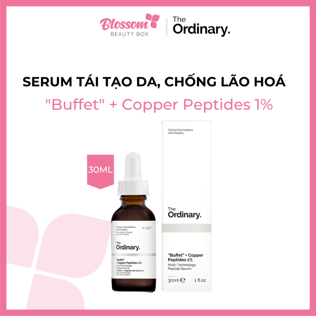Serum tái tạo da, chống lão hoá “buffet” + copper peptides 1% The ordinary