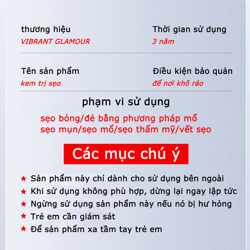 15 ngày xóa sẹo liên tục vết sẹo、Loại bỏ vết rạn da、sẹo lồi