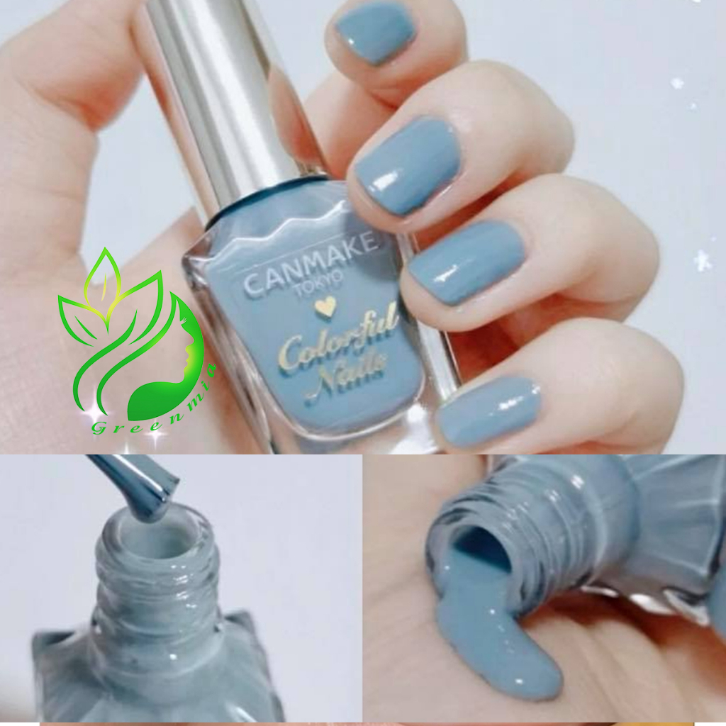 Sơn Móng Tay Thạch Canmake Tokyo Japan Nhật Bản Nội Địa Sơn Móng Chân Màu N28 Smokey Aqua Xanh dương khói