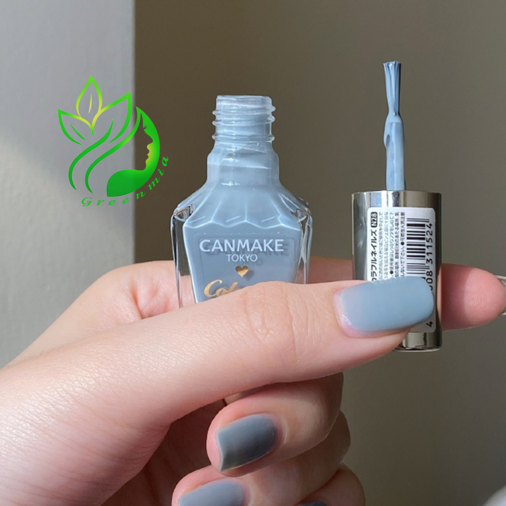 Sơn Móng Tay Thạch Canmake Tokyo Japan Nhật Bản Nội Địa Sơn Móng Chân Màu N28 Smokey Aqua Xanh dương khói