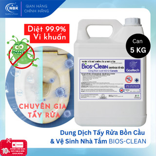 Nước Tẩy Rửa Bồn Cầu Nhà Vệ Sinh BIOS Can 5 KG, Dung Dịch Vệ Sinh Toilet Nhà Tắm Sạch, Kháng Khuẩn Và Khử Mùi Bồn Cầu