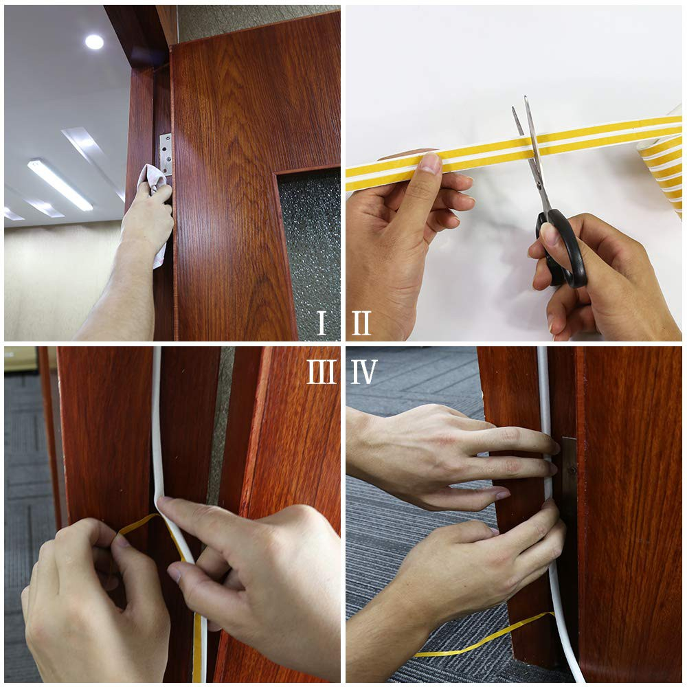 6 Mét Chặn Cửa, Ron Dán Khung Cửa, Lấp Kín Khe Hở, Chặn Nước, Cách Âm, Chống Thoát Nhiệt, Va Đập - Dán Được Mọi Loại Cửa