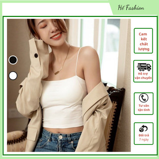  Áo 2 Dây Sợi Bún, Chất Liệu Cotton Co Giãn