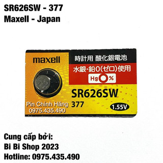 Pin Đồng Hồ SR626SW 377 Maxell Chính Hãng Vỉ 1 Viên - Made in Japan