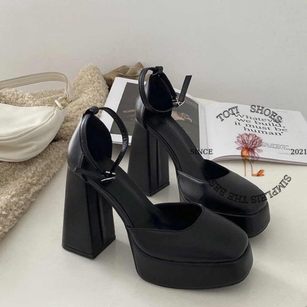 GIÀY CAO GÓT TOTIIE STORE - SỤC NỮ GÓT ĐÚP BÍT MŨI BẦU BÍT HẬU PHONG CÁCH THỜI TRANG G2303390