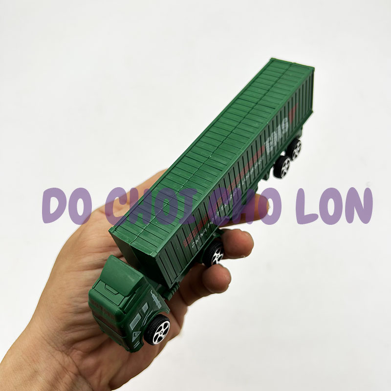 Đồ chơi mô hình xe container chở hàng Mini bằng nhựa chạy trớn BQ112