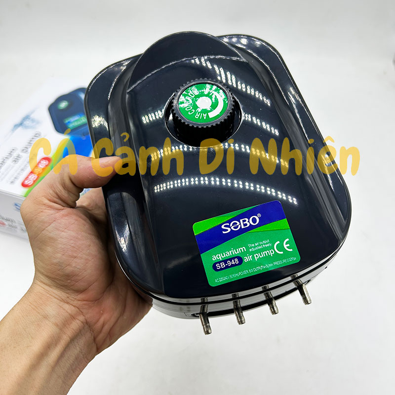 Máy sủi khí Oxy 4 vòi SOBO SB-948 8W 4x3L/min cho hồ cá