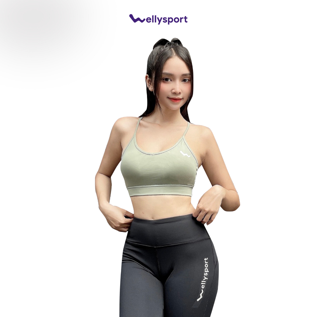 Bra thể thao có dây căn chỉnh, kèm mút đệm nâng ngực, Welly Sport, Mã AOBT