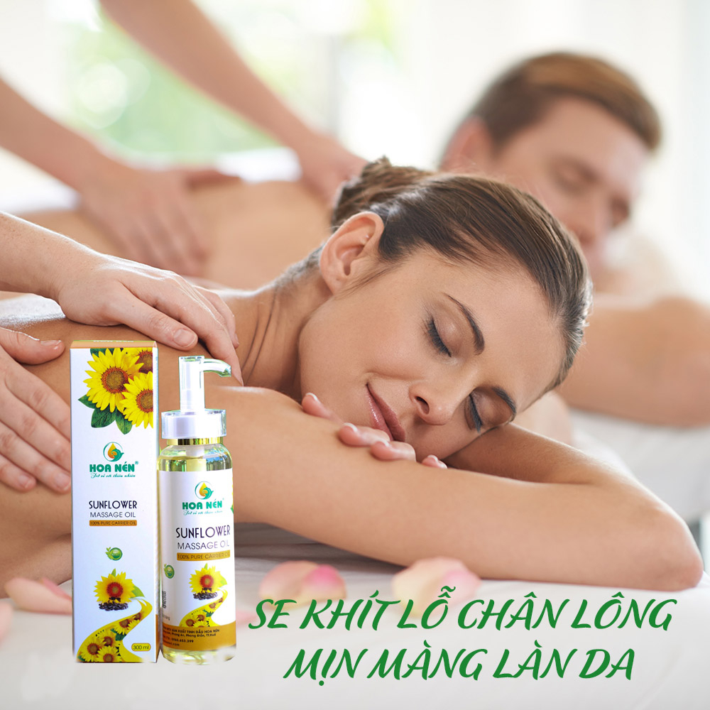 Dầu Hướng Dương - Dầu nền massage, dưỡng da, ch.ống lão hoá - 300ml