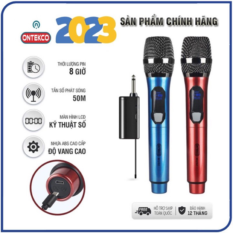 Micro không dây đa năng MU02 dành cho mọi âm ly loa kéo âm thanh cực lớn