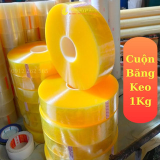 Cuộn băng keo băng dính gói hàng 1kg lõi mỏng