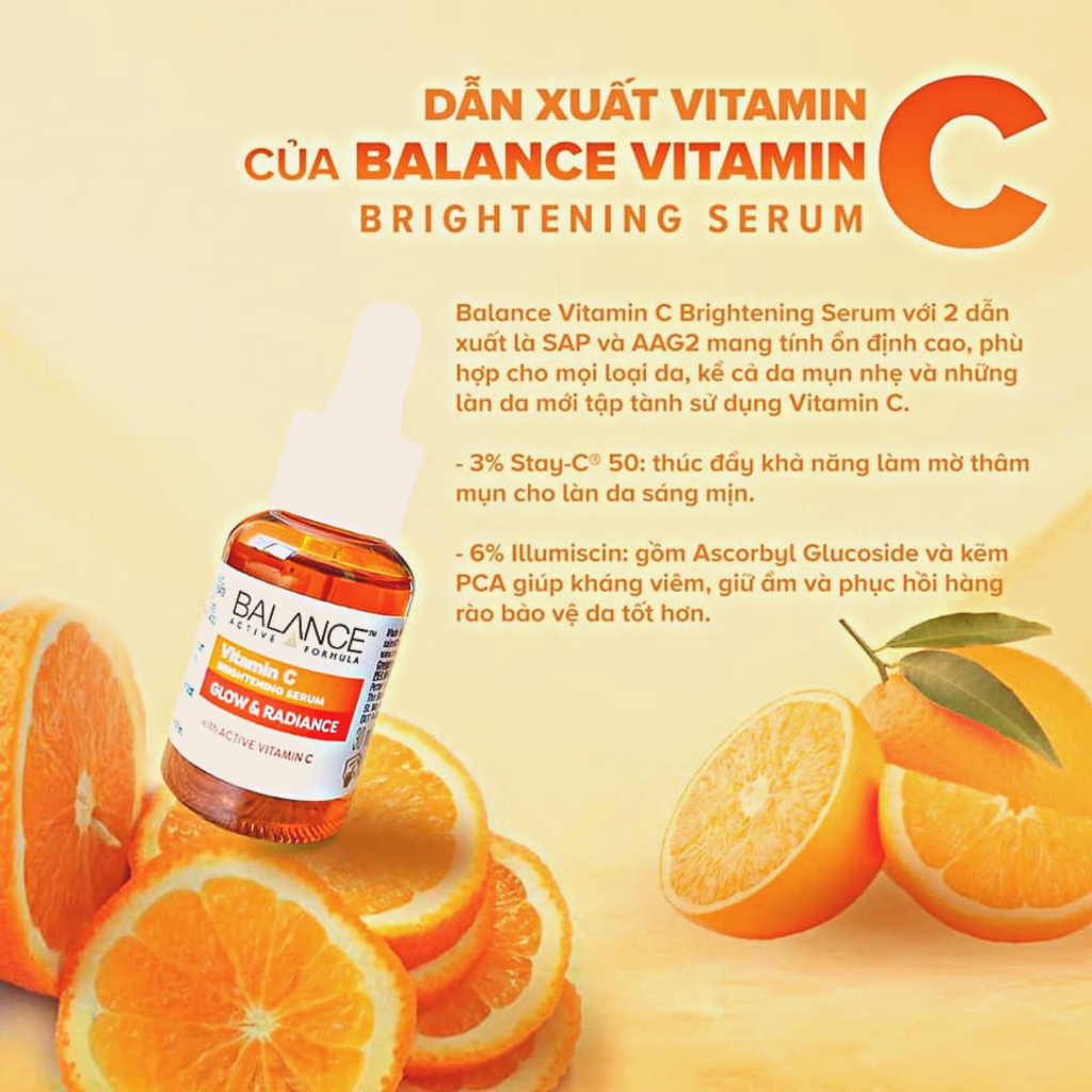 Serum Vitamin C Balance Active Formula Trắng Da Mờ Thâm 30ml