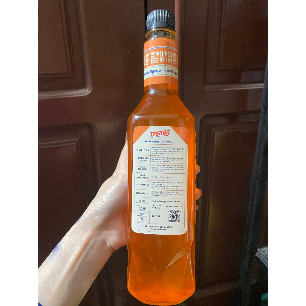 Siro Đào Trendy chai 830ml