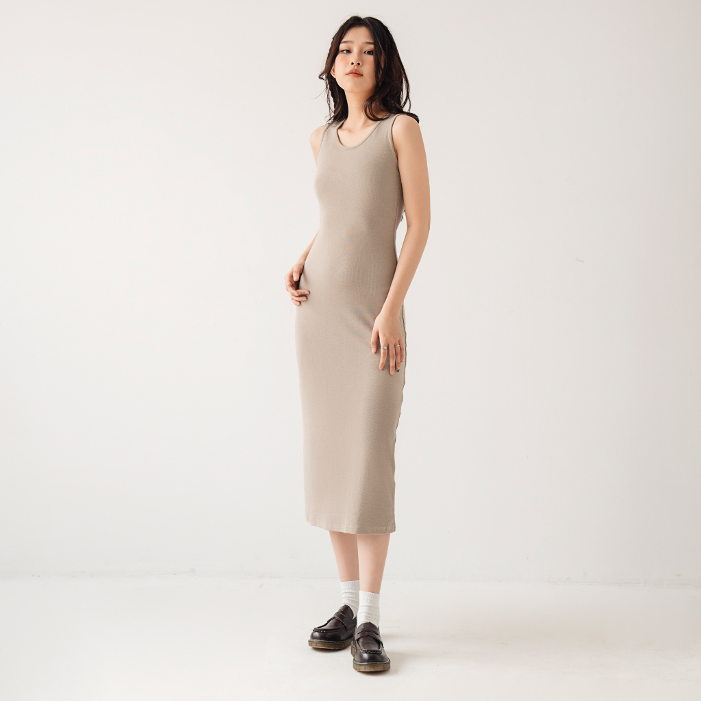 BLEUBIRD Váy cotton co giãn dáng ôm Comfy Dress