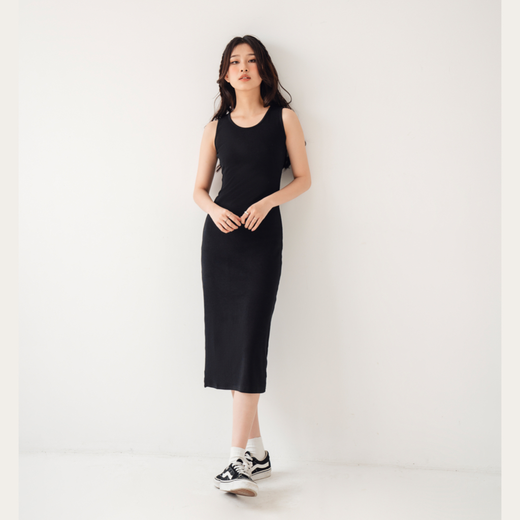 BLEUBIRD Váy cotton co giãn dáng ôm Comfy Dress