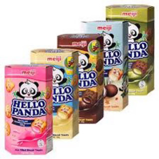 Bánh gấu nhân kem meiji hello panda 50g