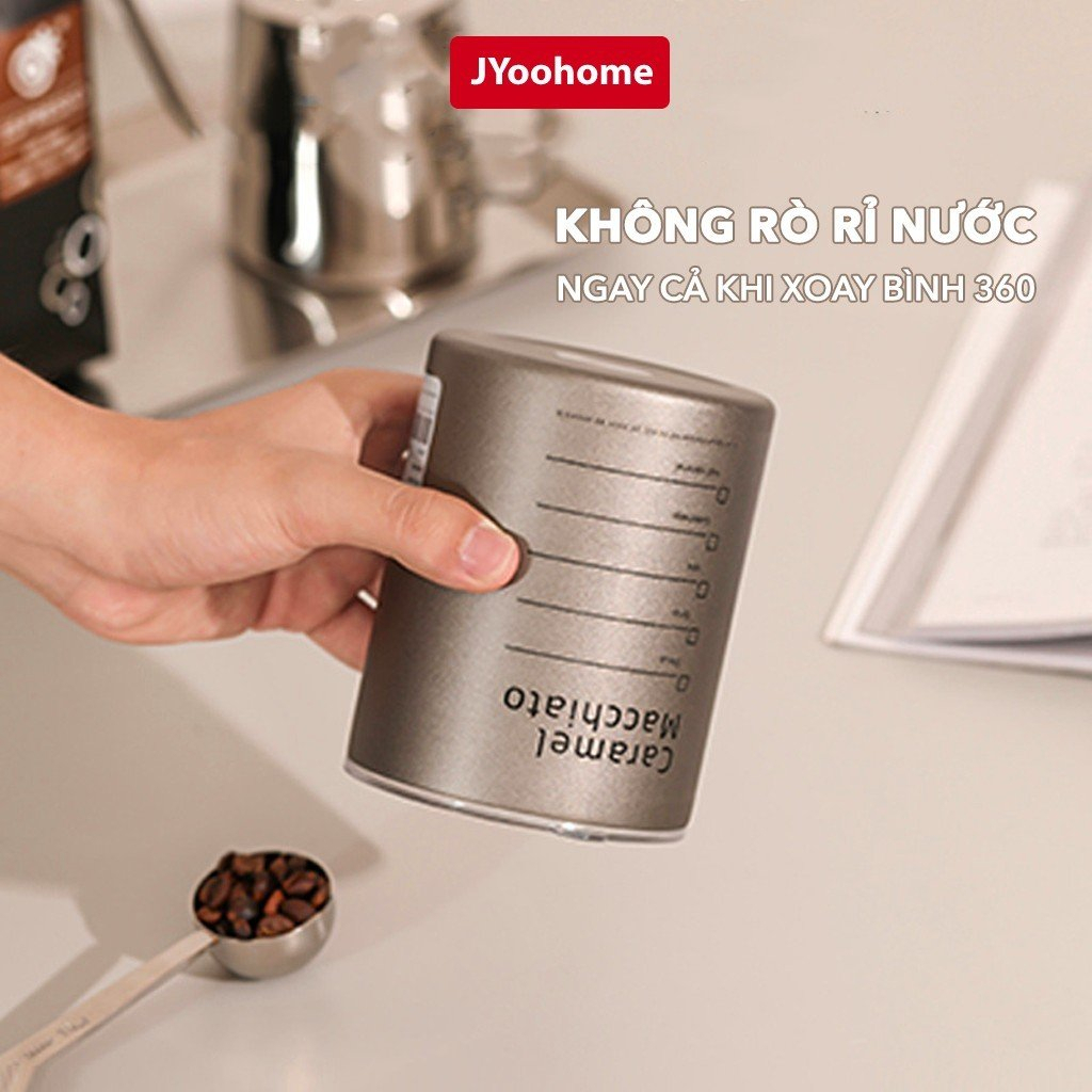 Ly giữ nhiệt có ống hút iced Americano JYoohome Bình Nước giữ nhiệt inox 304 cao cấp không gỉ, Cốc uống nước tiện lợi