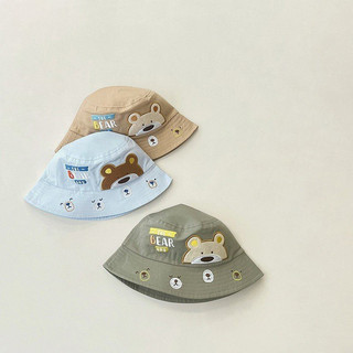 Mũ vành thêu gấu Bear cho bé (48-50cm)
