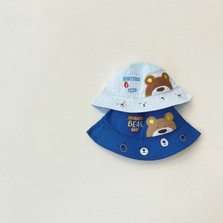 Mũ vành thêu gấu Bear cho bé (48-50cm)