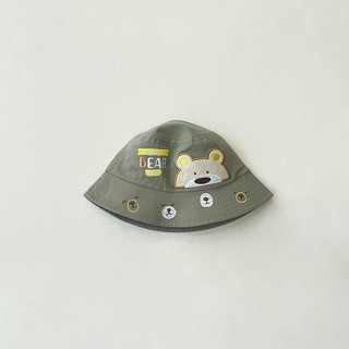 Mũ vành thêu gấu Bear cho bé (48-50cm)