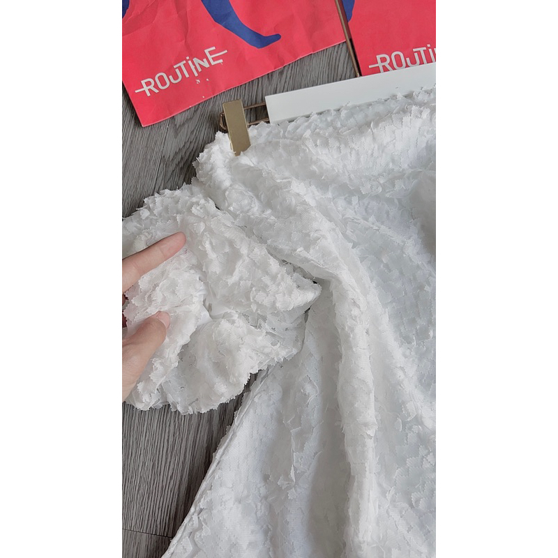 Đầm suông bẹt vai bông xù 2 lớp siêu đẹp hàng chuẩn-pl29