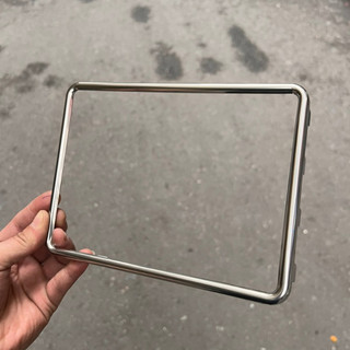 Khung viền ốp biển xe máy Inox trắng