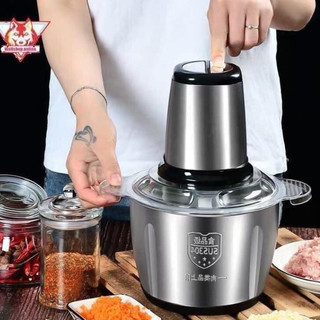 Máy xay thịt cối inox 4 lưỡi đa năng, xay thịt, xay tỏi ới, xay rau củ quả, máy xay thịt đa năng cối inox 304 2l