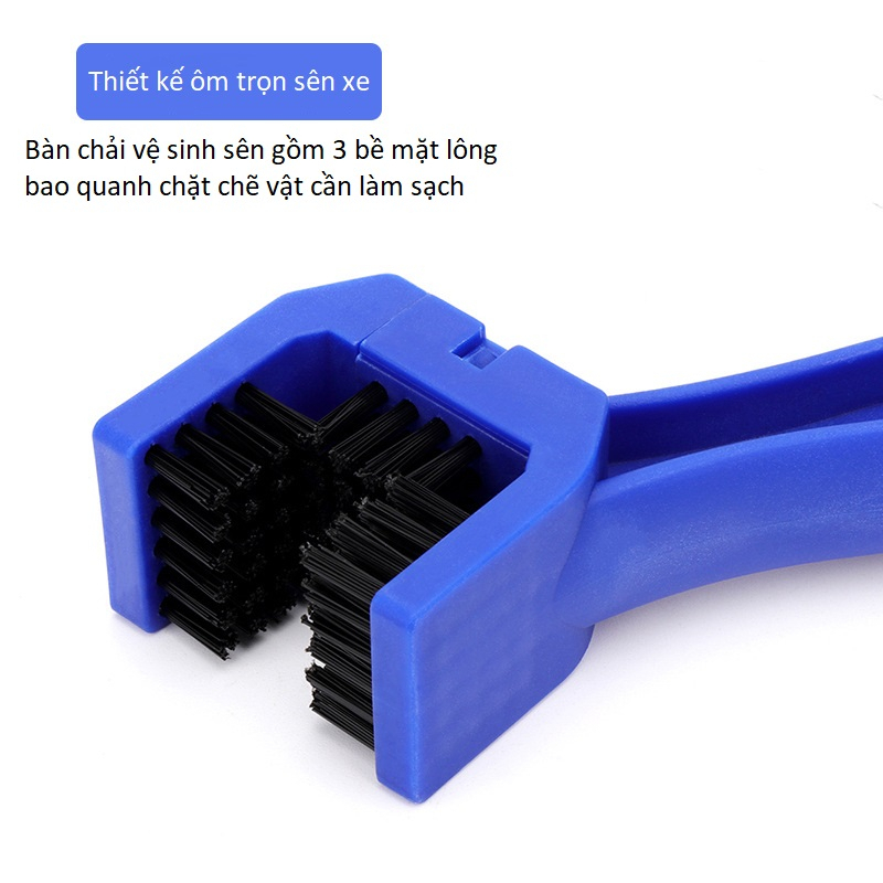 Bàn Chải Chà Sên, Bản Chải Vệ Sinh Sên Cọ Rửa Xích 2 Chiều Thích Hợp Cho Xe Đạp Và Xe Máy