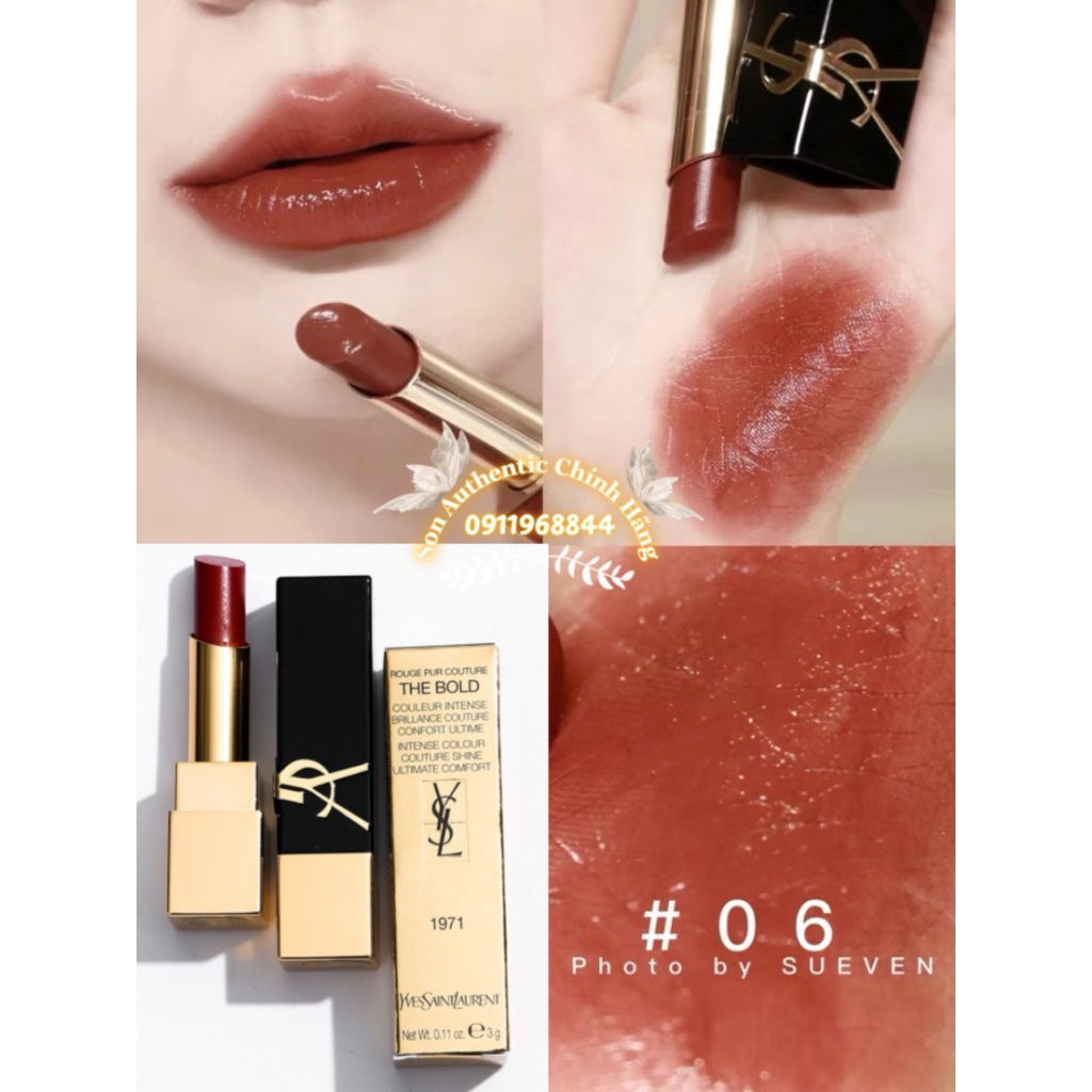 (Full Hộp) SON YSL BOLD 1971,06,08,10 Son thỏi YSL Rouge Pur Couture The Bold