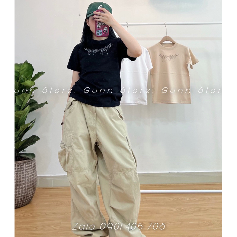 Áo Thun BABY TEE TRÁI TIM Chất Cotton 100% 2 Chiều, Form Babytee - GUNN