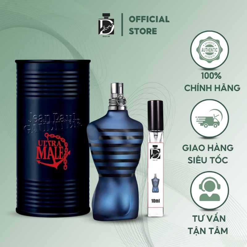 [Chính Hãng] Nước Hoa Nam Chiết Ultra Male Jean Paul Gaultier EDT Mẫu Thử 10ml NAM TÍNH_QUYẾN RŨ_GỢI CẢM