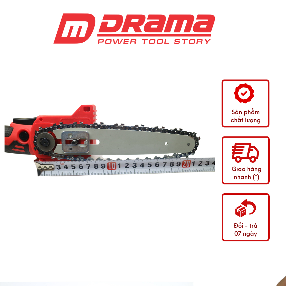 Thân Máy Cưa Xích Dùng Pin DRAMA Chân Pin Phổ Thông Không Chổi Than