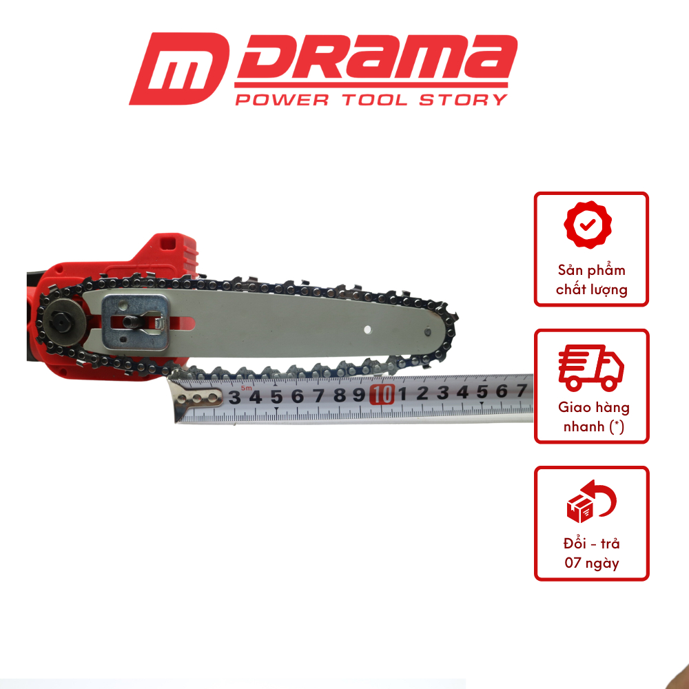 Thân Máy Cưa Xích Dùng Pin DRAMA Chân Pin Phổ Thông Không Chổi Than