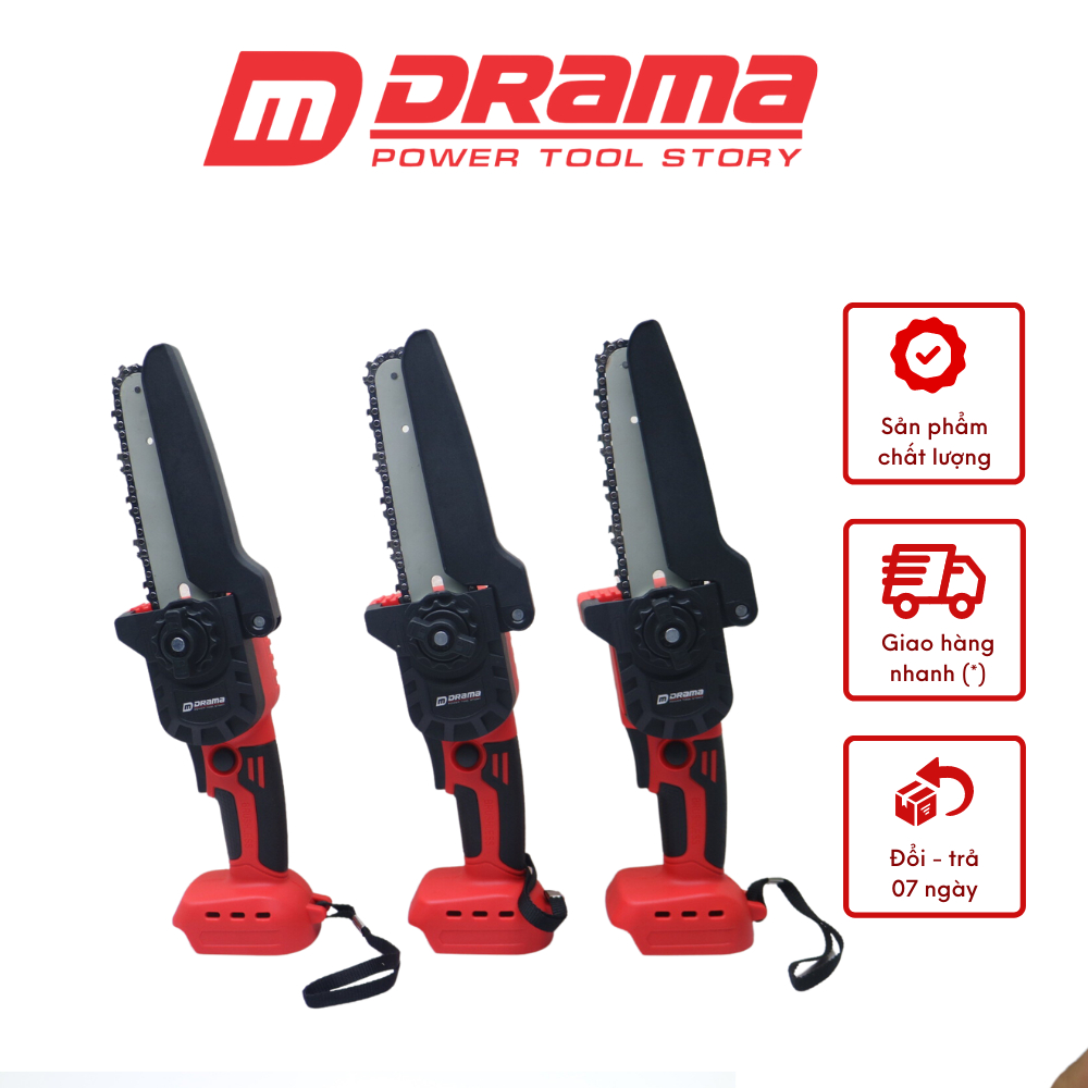 Thân Máy Cưa Xích Dùng Pin DRAMA Chân Pin Phổ Thông Không Chổi Than