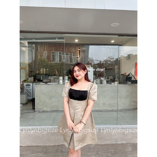 Váy Bigsize tacta muối tiêu phối ngực (58-82kg)