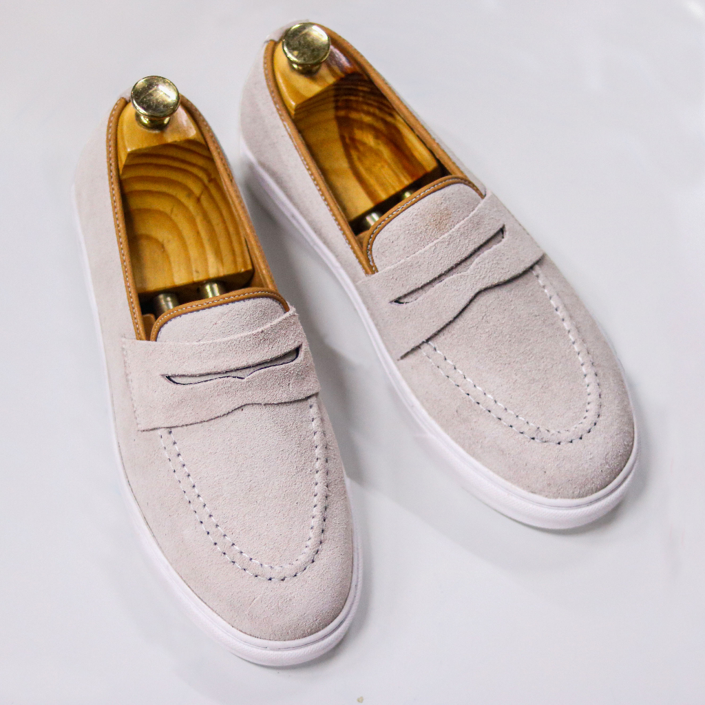 Giày lười nam cao cấp, giày slipon nam Xoăn Shop D07