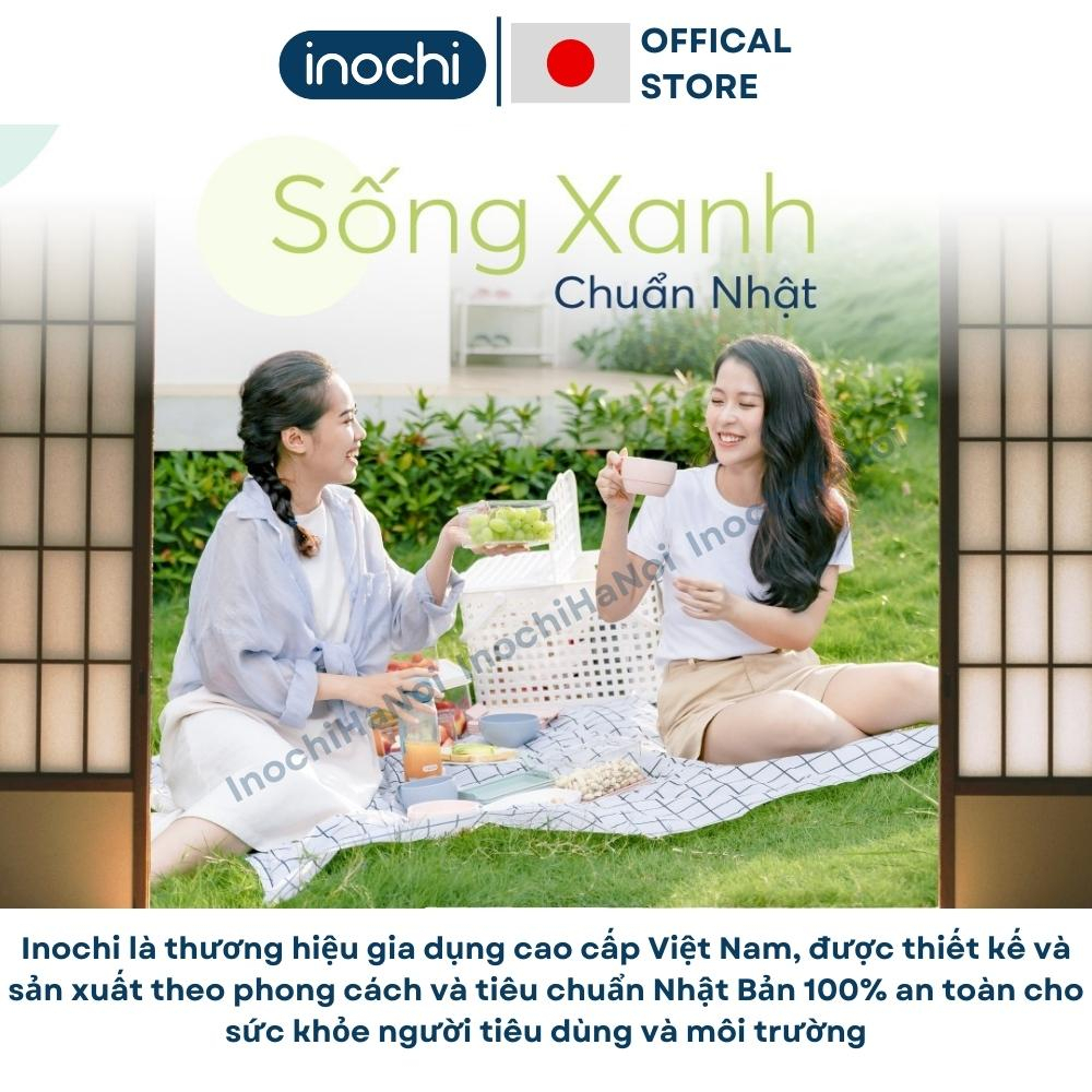 Bộ Nhả Kem Đánh Răng Tự Động Inochi - Kệ Treo Bàn Chải Lắp Đặt Dán Tường Gạch Men Kèm Cốc Hút Nam Châm