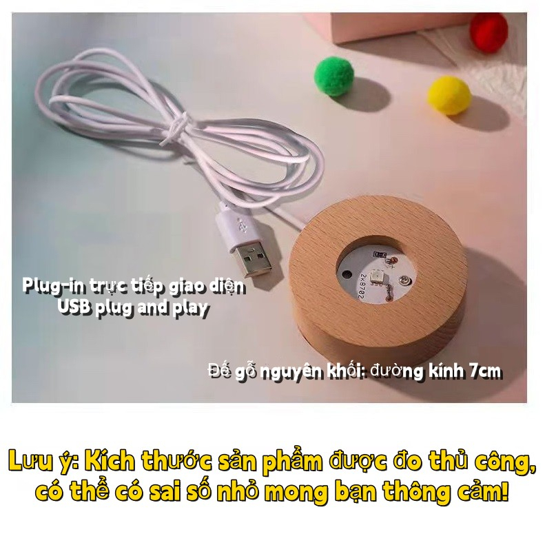 Đèn Ngủ 3D Quả Cầu Pha Lê Phát Sáng, quả cầu pha lê,đèn trang trí,đèn ngủ decor,Quà Tặng Sinh Nhật, quà tặng bạn