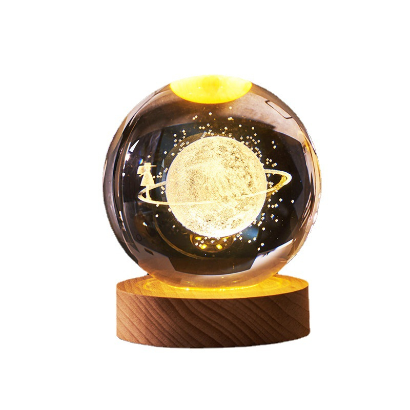 Đèn Ngủ 3D Quả Cầu Pha Lê Phát Sáng, quả cầu pha lê,đèn trang trí,đèn ngủ decor,Quà Tặng Sinh Nhật, quà tặng bạn