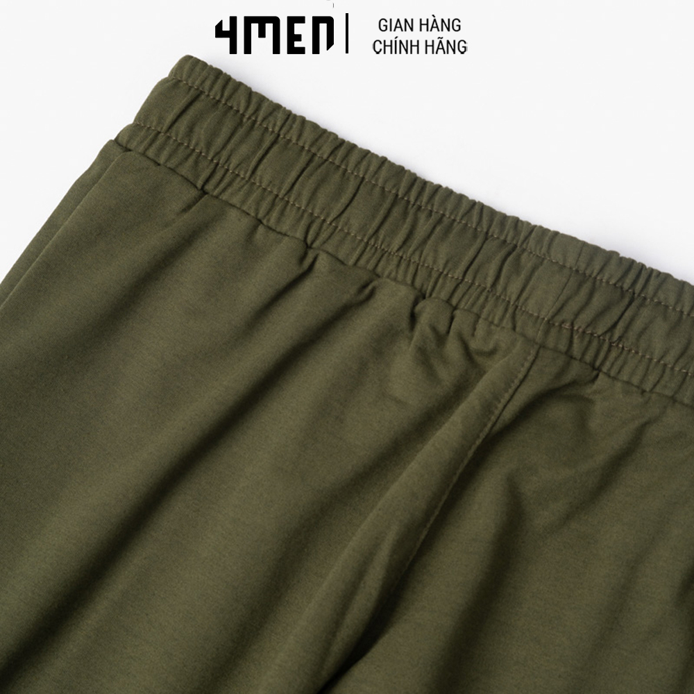 Quần Jogger trơn J809 4MEN lưng thun co giãn, bo ống mềm mại, vải nỉ dày dặn, thấm mồ hôi, co giãn thoải mái, trẻ trung