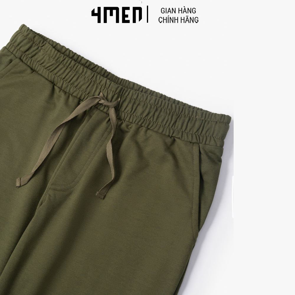 Quần Jogger trơn J809 4MEN lưng thun co giãn, bo ống mềm mại, vải nỉ dày dặn, thấm mồ hôi, co giãn thoải mái, trẻ trung